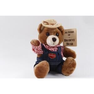 Brawny Bear DelMonte Costume Hat Story Animal Soft Plush Toy Children Vintage